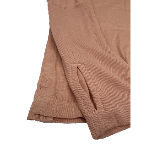 Free People Women's Xsmall Top‎ Fresh And Clean Long Sleeve Tee Coral Mist New - Picture 8 of 12